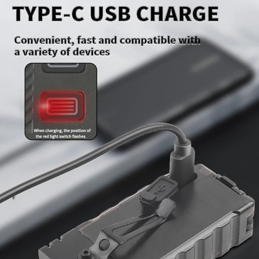 POCKETMAN Mini USB-C Rechargeable Flashlight – 8 Modes & Magnet