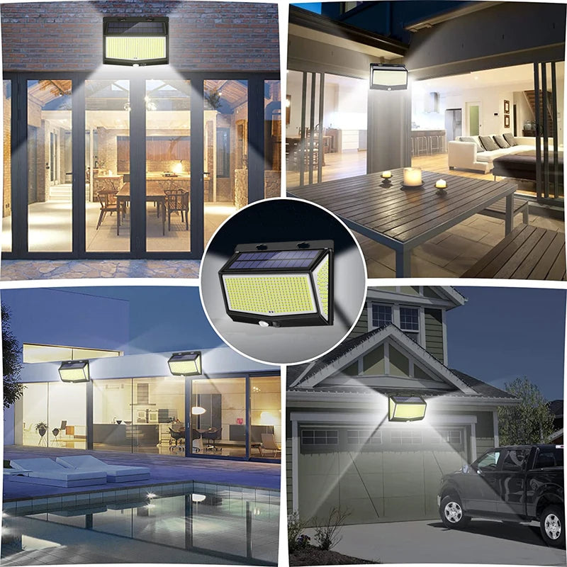 Solar Lights Motion Detection LED Lamp 3 Modes Lighting Waterproof Zpaxo