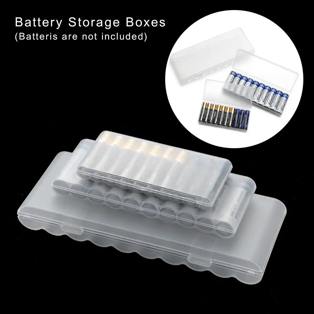 Waterproof Heavy-Duty 10 Slot Battery Case Plastic Organizer Portable Battery Storage Bag For AAA AA 18650 Battery Organizer Box Zpaxo