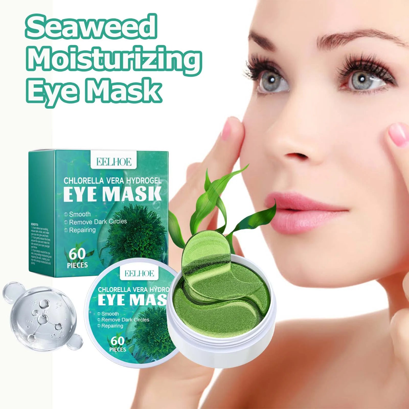 Seaweed Under Eye Patches – Dark Circles & Puffiness 60pc Under Eye Patches Zpaxo