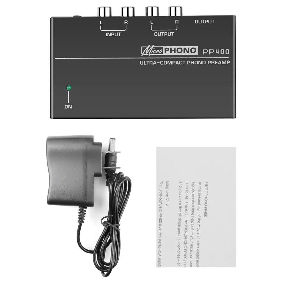PP400 Ultra-compact Phono Preamp Preamplifier Home Mini Audio