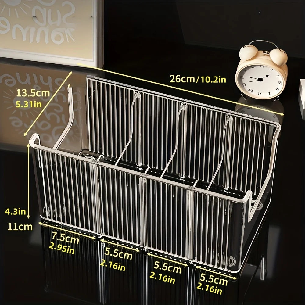 1 2 Acrylic Belt Storage Boxes Featuring Large Capacity Divided Rack Zpaxo