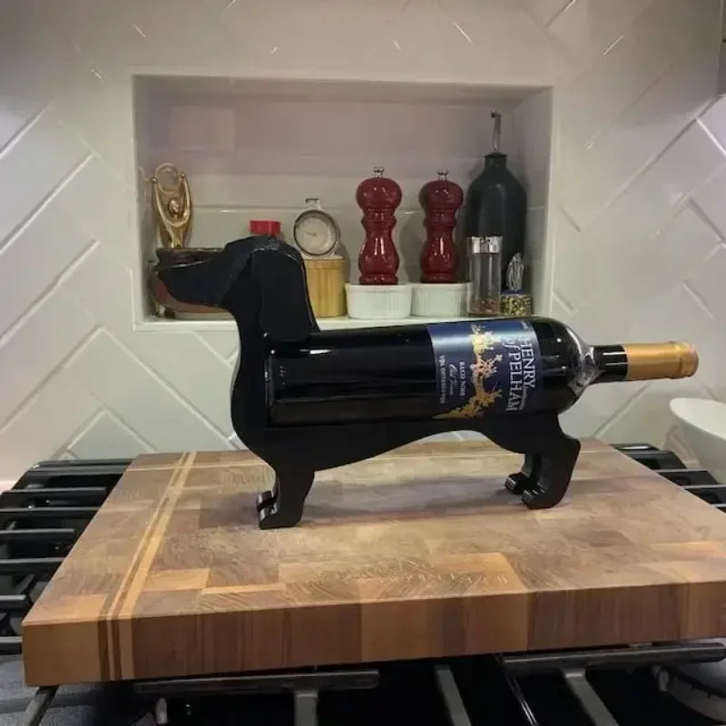 Hot Creative Dachshund Wine Bottle Holder Kitchen Wine Storage Box Household Practical Decorative Sausage Dog Design Zpaxo