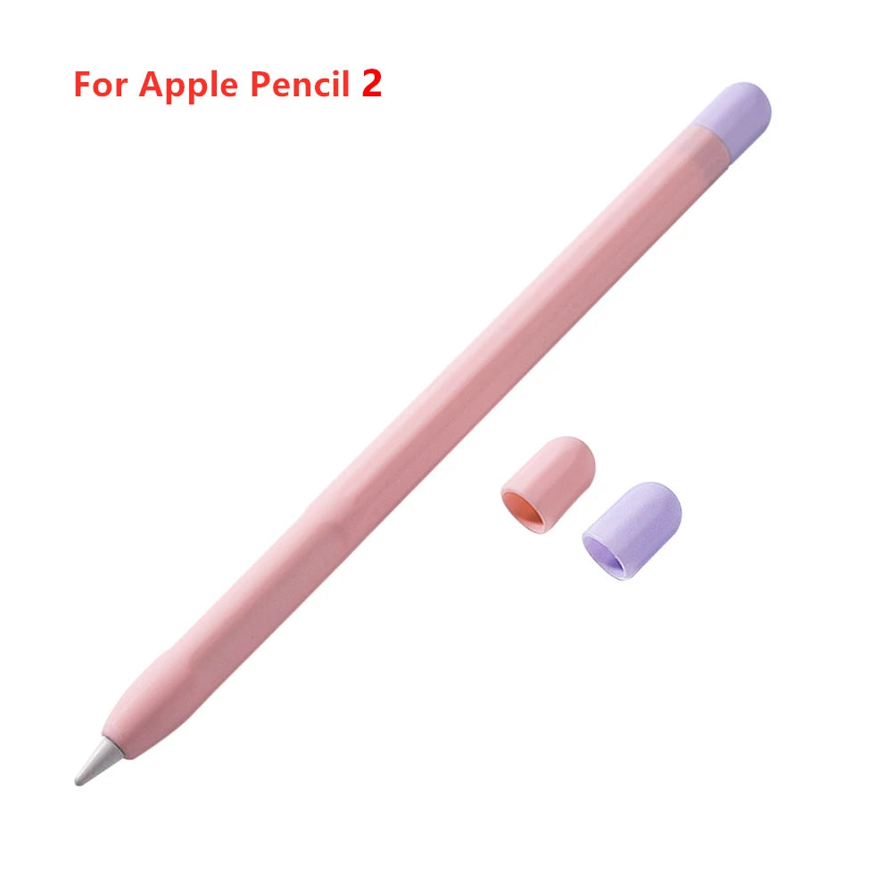 Soft Silicone Pen Cover Protector For Apple Pencil 1st 2nd Generation Touchscreen Stylus Pen 2 1 Anti Slip Protective Case Cover Zpaxo Pencil 2nd Pink