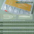 Clear Nail Sandwich Dual Forms Art 15 Shapes Extension Gel Builder Zpaxo Long Tip