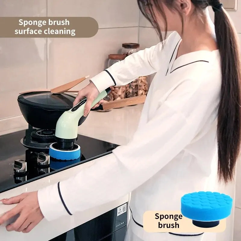 Wireless Electric Cleaning Brush Bathroom Window Kitchen Automotive Multifunctional Household Rotating Cleaning Machine Zpaxo