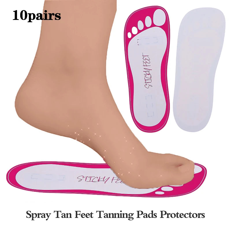 10 Pairs EVA Spray Tanning Feet Pads Protectors Sunless Accessories