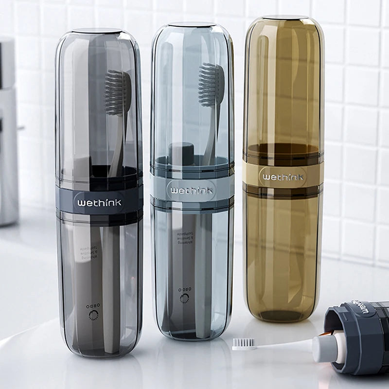 Portable Mouthwash Cup Toothpaste Storage Box Toothbrush Storage Box Toiletry Set Travel Supplies Portable Toothbrush Cup Zpaxo