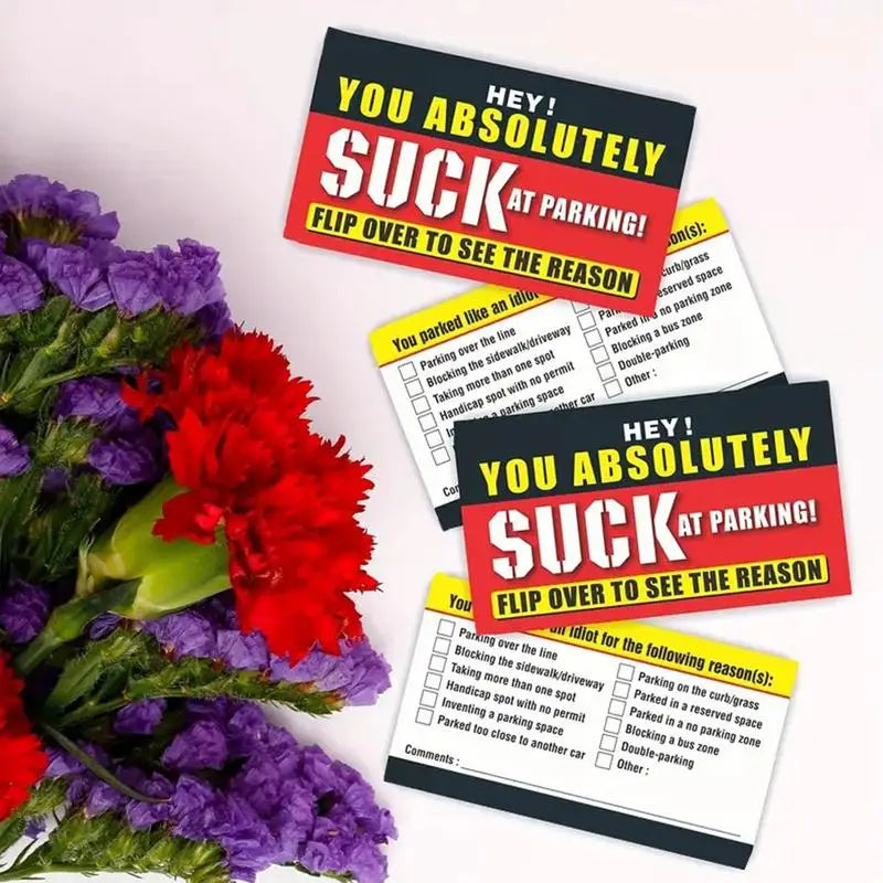 Bad Parking Cards You Absolutely Suck At Violation Tickets Funny