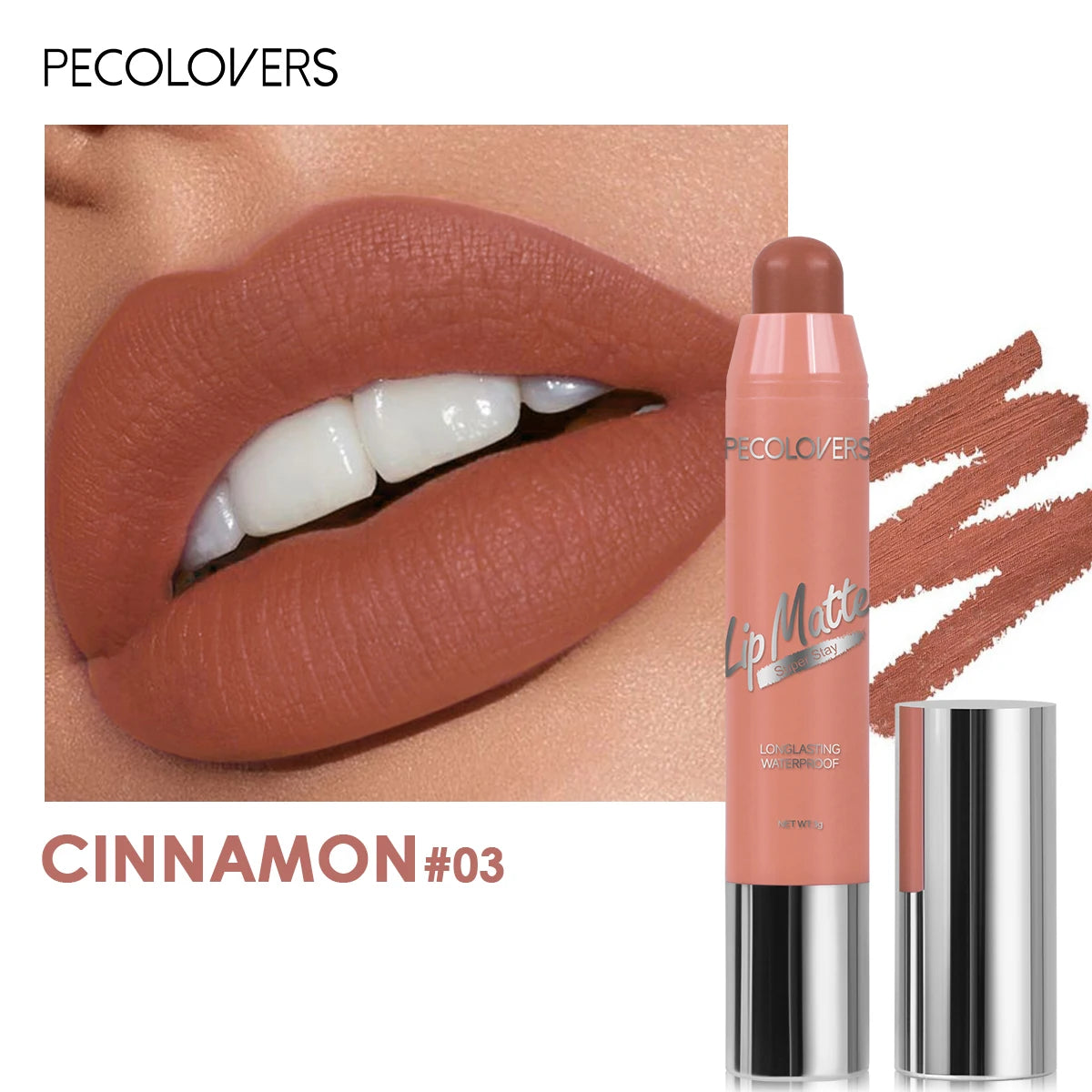 Velvet Matte Lipstick Moisturizing Waterproof Lasting Nude Apricot Lip Tint Non-stick Cup Lip Gloss Lipstick Cosmetics Make Up Zpaxo 03