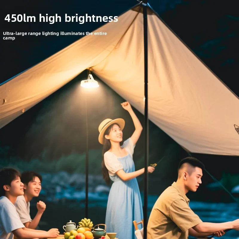 Solar Camping Light SMD Rechargeable LED Hanging Lamp with Digital Power Display Portable Outdoor Tent Work Emergency Lighting Zpaxo
