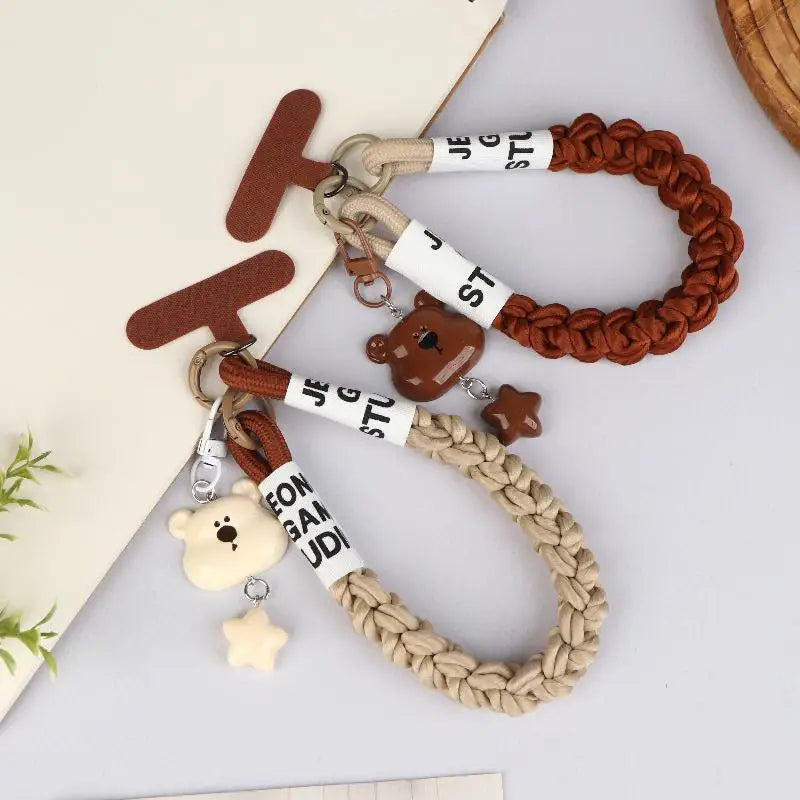 Y2K Cartoon Bear Star Phone Strap Wristband & Keychain