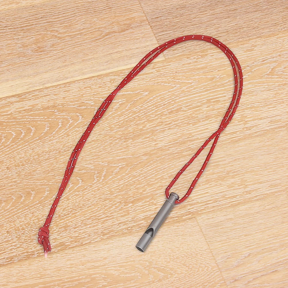 Titanium Whistle Ultralight Emergency Loud Safety Survival Lanyard