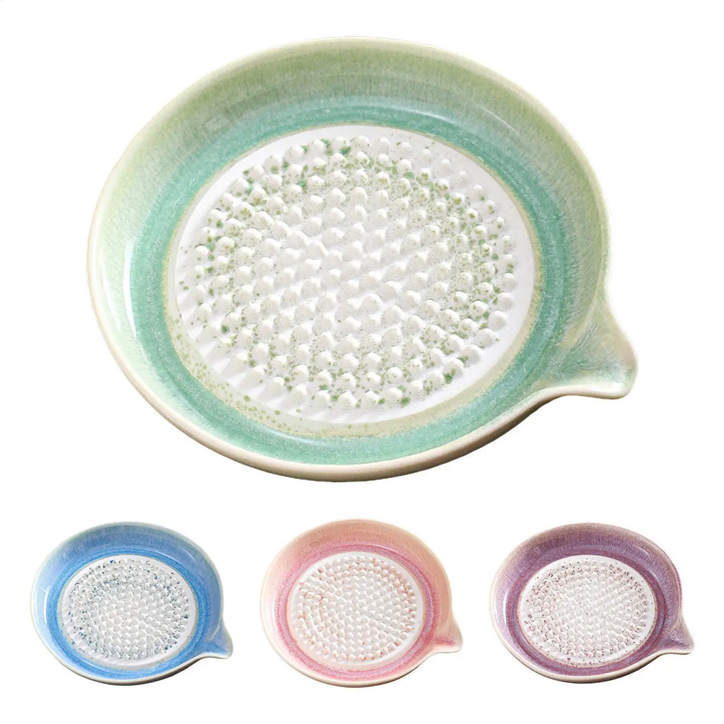 Garlic Plate Handmade Gradient Glaze Ceramic Grater Dish Bowl Home