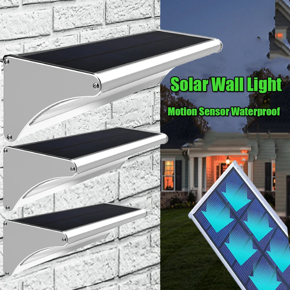 Solar LED Wall Lights Motion Sensor Garden Home Outdoor Lighting Zpaxo
