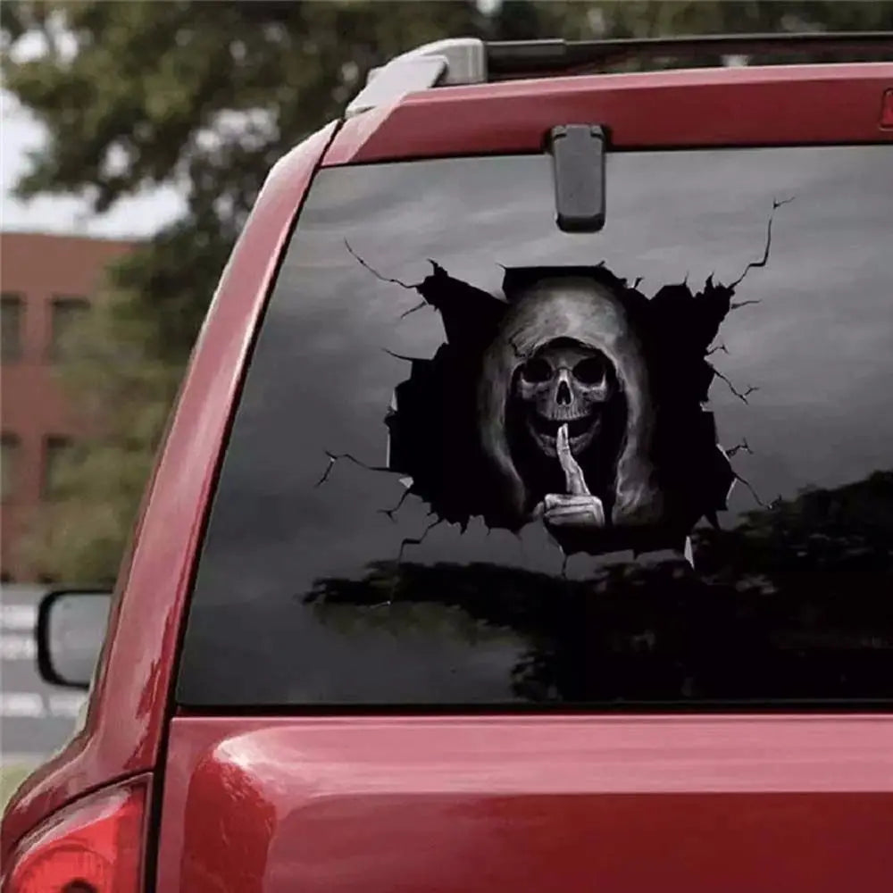 Accessories Skeleton Skull Sticker Decor Party Car Window Pull Fuel Zpaxo