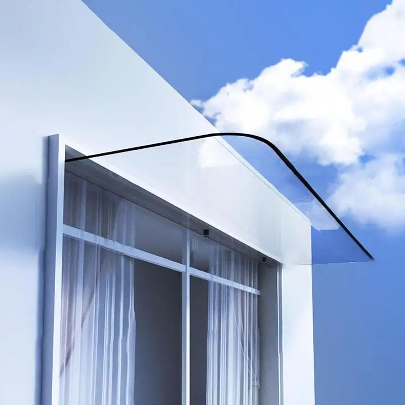 Window Canopy Transparent Canopy Awning Cover for Outdoor Balcony Entryway Protection Heavy Duty Exterior for Front for Entry Zpaxo