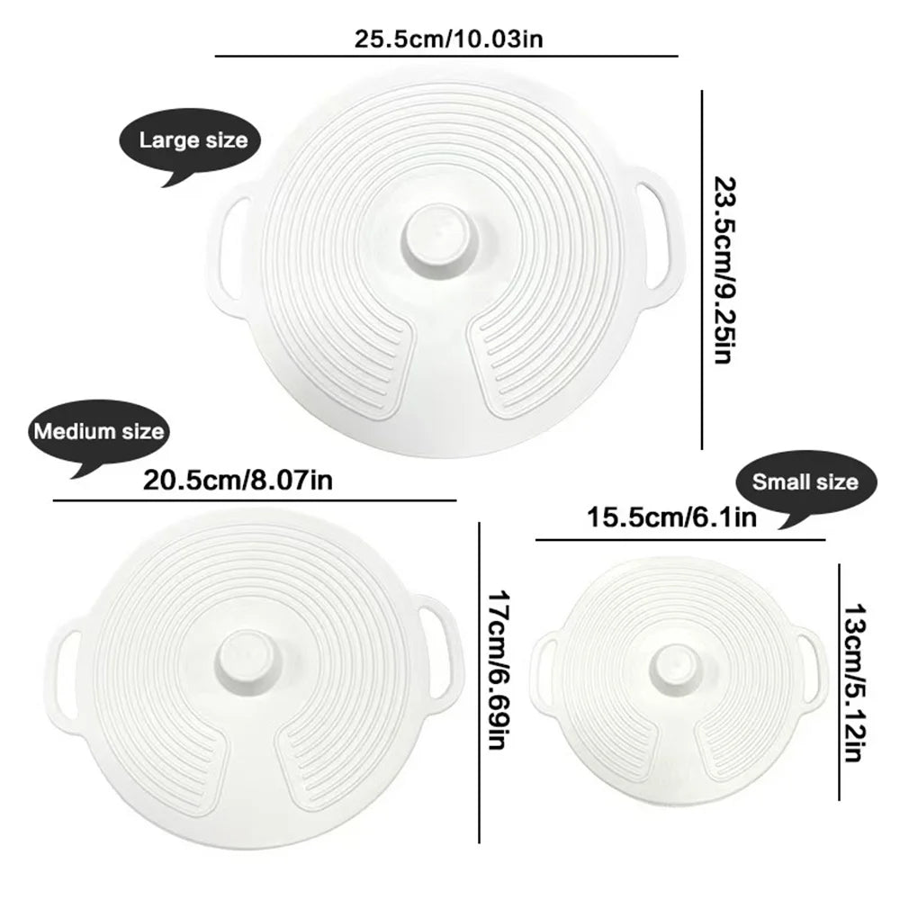 Silicone Lids Bowl Microwave Splatter Cover 3 Sizes Reusable Heat Zpaxo 3pcs