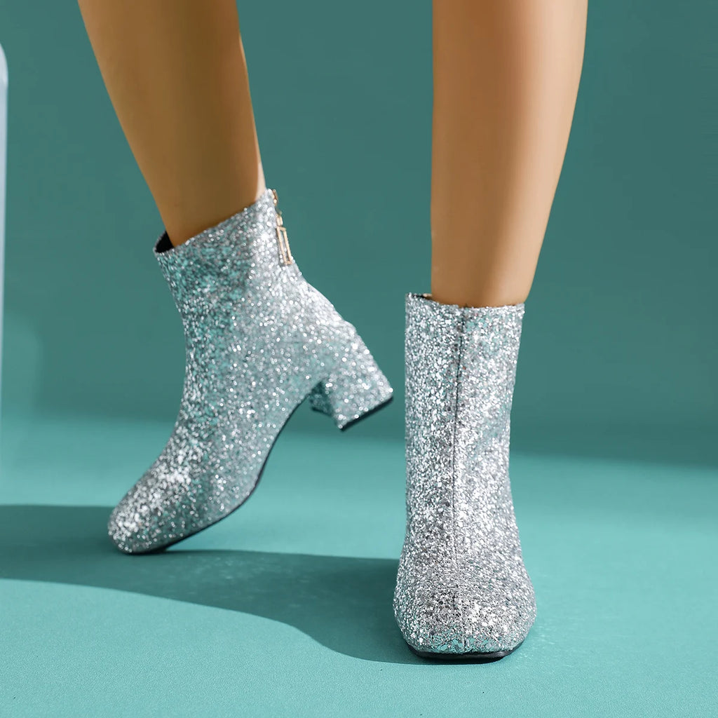 Luxury Women Ankle Boots Big Size Fashion Designer Shoes for Women Outdoor Solid Mid Calf Boots Comfortable Elegant Shoes Women Zpaxo