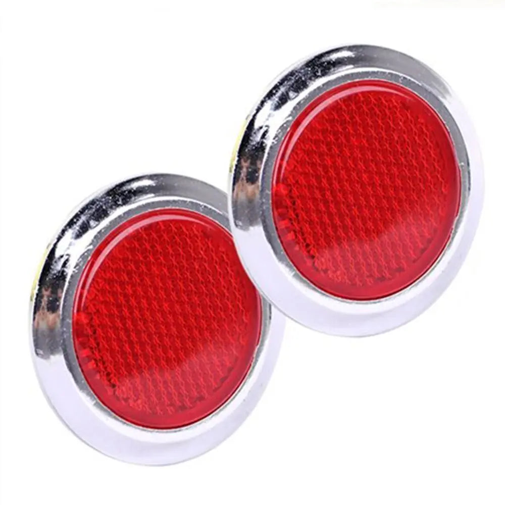 Red Round Bike Car Auto Reflector Safety Warning Reflective Strips Zpaxo