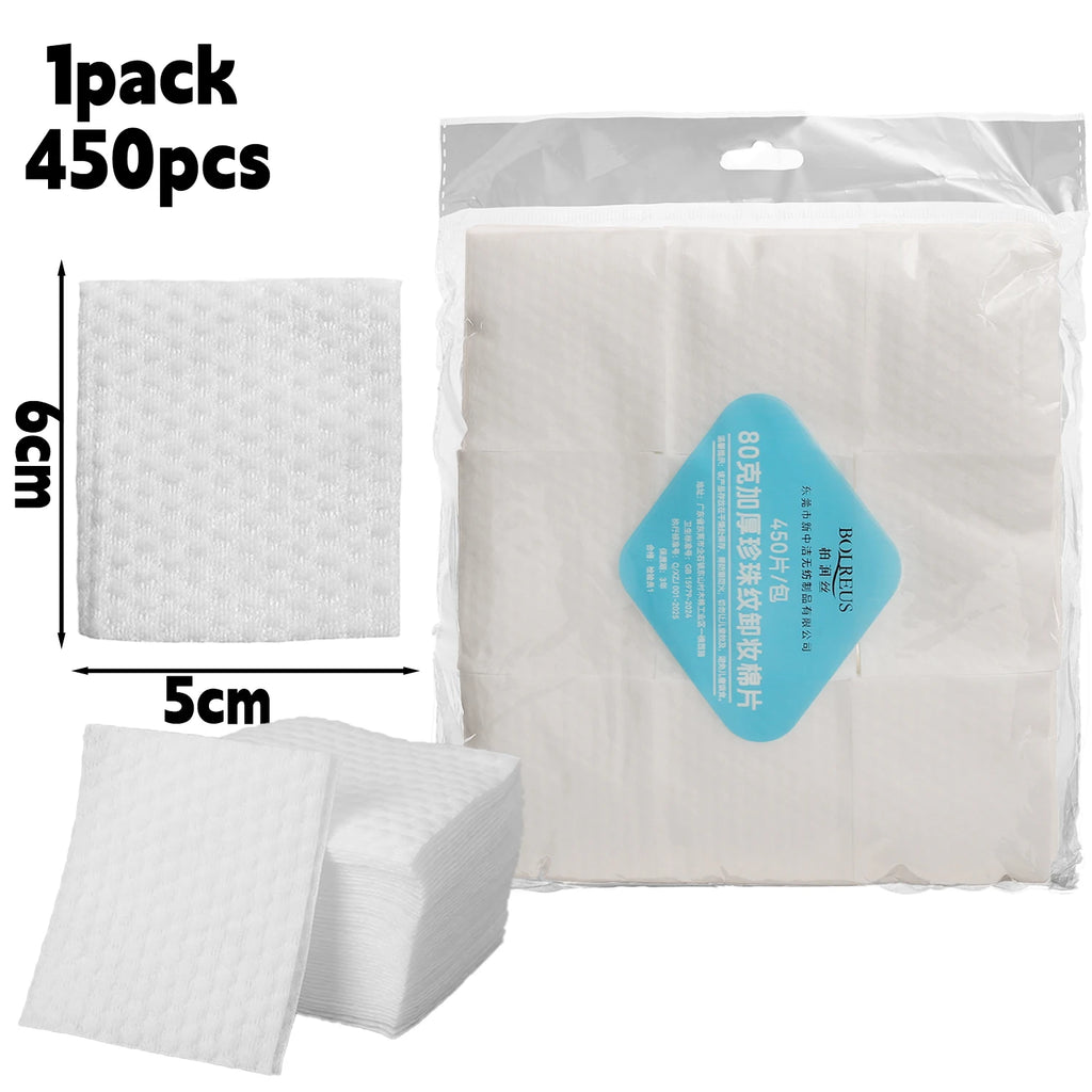 3D Water-locking Makeup Cotton Pads Women Non-shedding Square Pearl