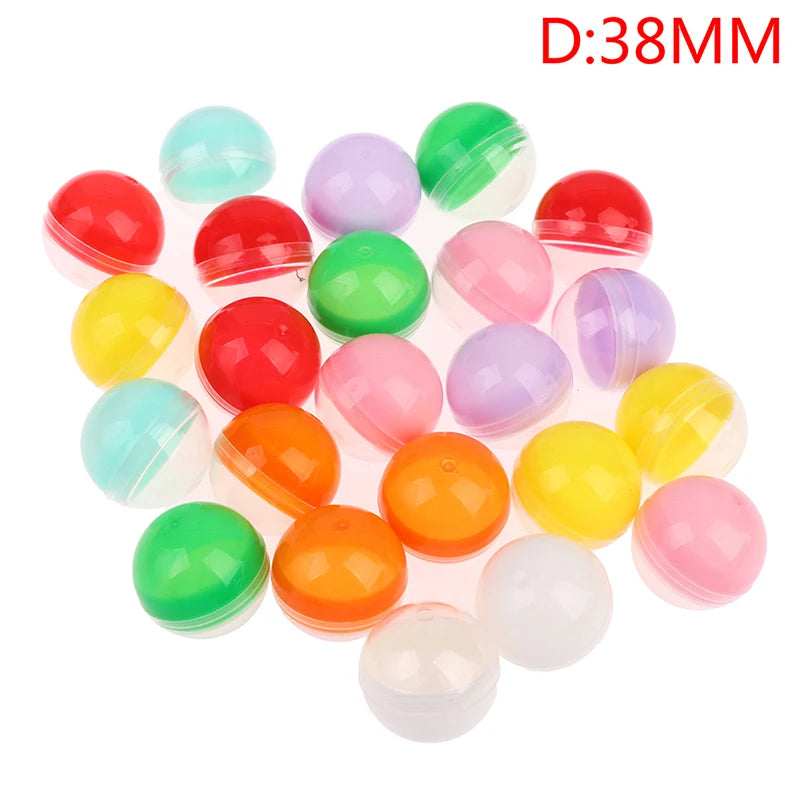 ▶100Pcs Mini 28/32/35/38MM Clear Transparent Plastic Capsule Toy Surprise Ball Tiny Container Making Things Model Kids Party Toy Zpaxo D