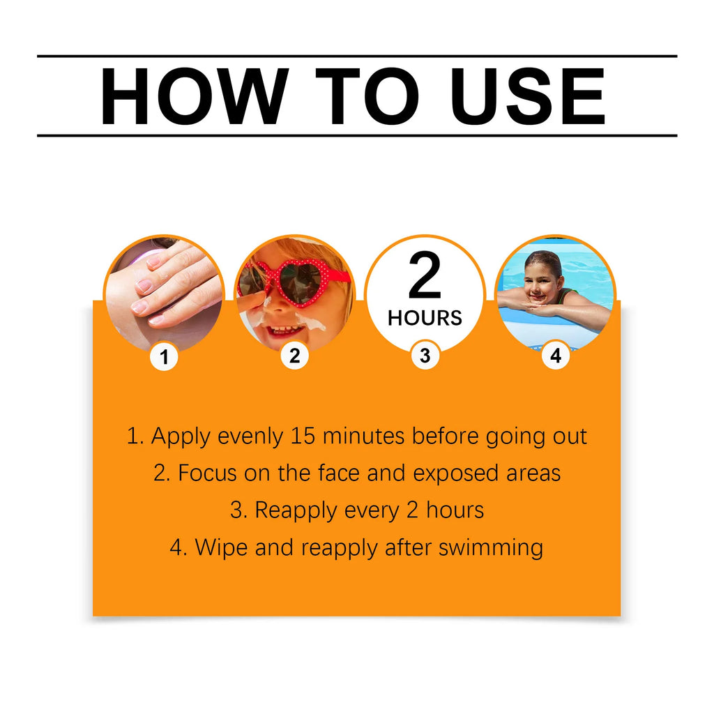 Wiieey SPF 50+ Kids Mild Sunscreen Cream – UVA/UVB Protection Kids Sunscreen Cream Zpaxo