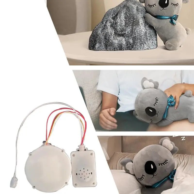 Breathing Doll Movement Sleeping Animal Movement 4 Modes Babies Soothing Light Plushies Doll Sleeping Companion Equipment Zpaxo