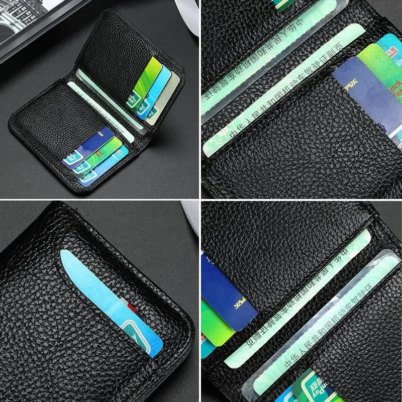 Ultra-Thin PU Leather Slim Card Holder Wallet | Unisex Mini