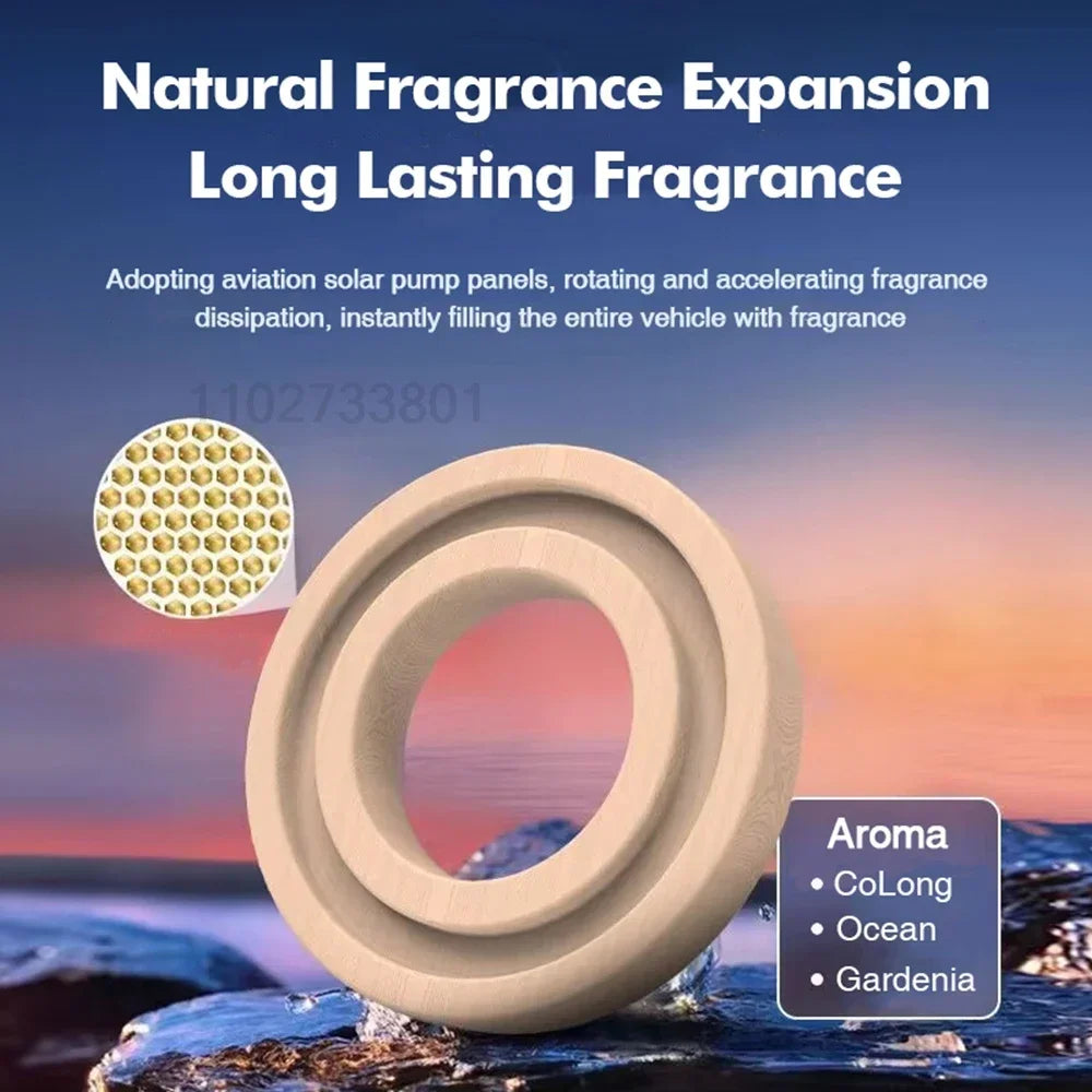 Solar Car Air Freshener Interstellar Levitation Rotating Auto Flavoring Car Perfume Deodorant Diffuser Interiors Accessories Zpaxo