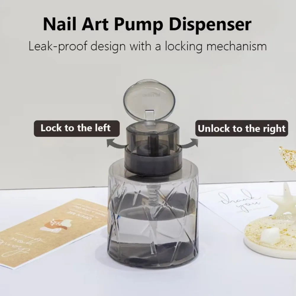 Lockable Refillable Bottle Nail Manicure Cleaner Plastic Makeup Zpaxo