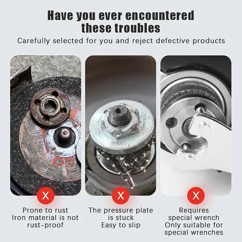 M10 Anti-Lock Flange Nut for 100mm Angle Grinder – Steel
