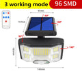 Solar LED Lights Outdoor Motion Sensor Split Lamp Remote Waterproof Zpaxo Integrated-96LED China Mainland