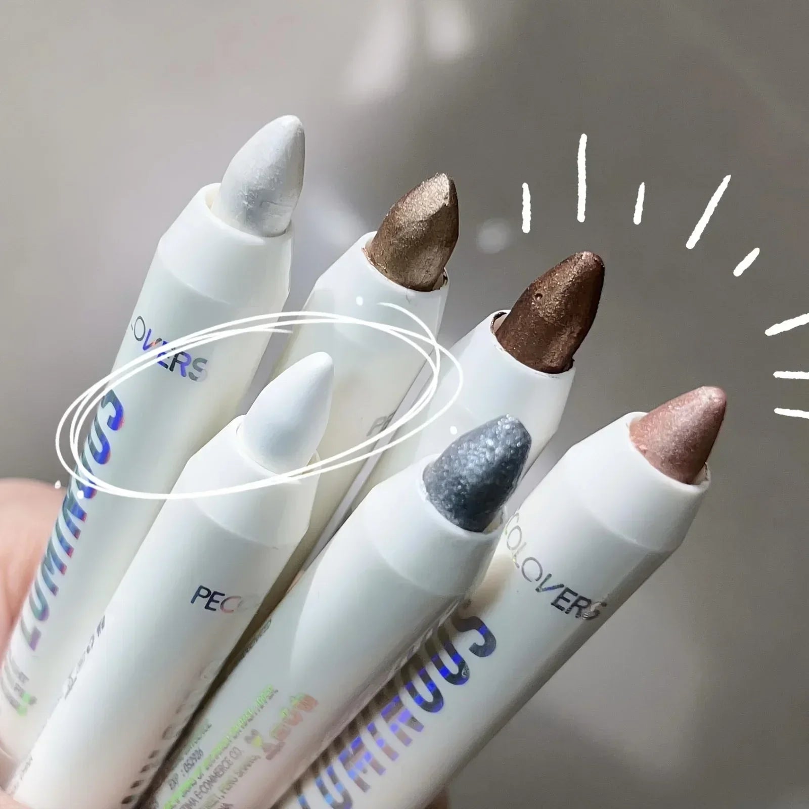 Blue Matte Eyeshadow Stick in Gray Line - Waterproof, Twist-up Monochrome Eyeshadow for Long-Lasting Metallic Eye Makeup Effects Zpaxo