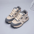 Women's Sports Shoes Tennis Thick-soled Velvet Warm Winter Fashion Zpaxo GRAY 35(Foot 22.5cm) China Mainland