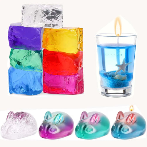 100g Colorful Jelly Gel Wax for Candle & Soap Making – DIY Craft Candle Making Wax Zpaxo