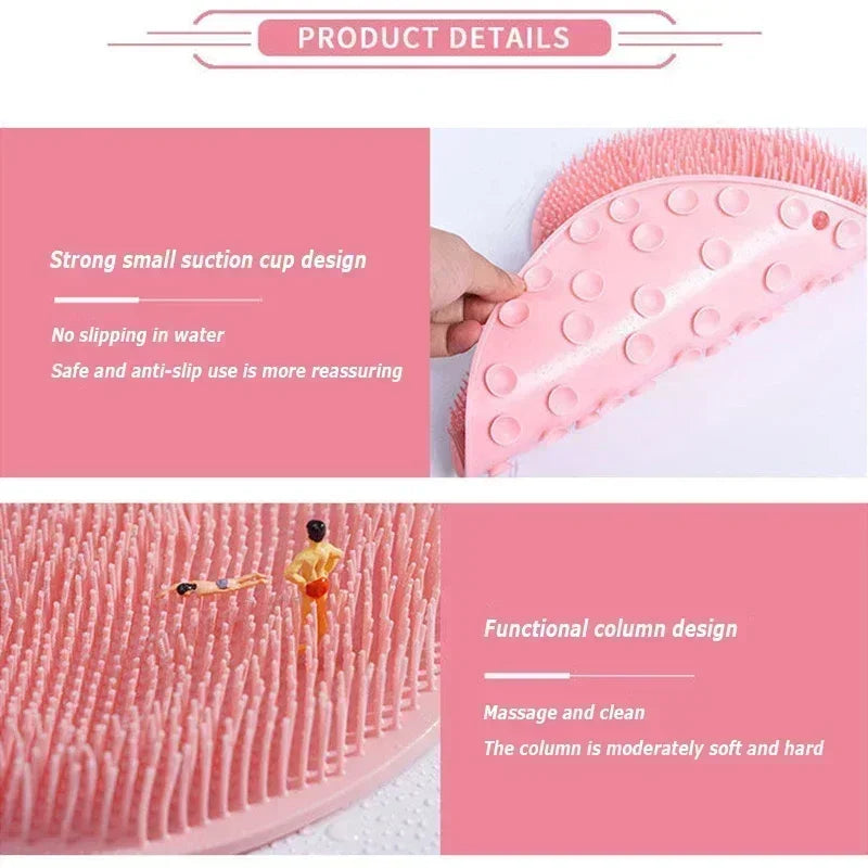 1pcs Lazy Back Rub Artifact Wall Rub Mud Bath Brush Rub Artifact Back Dont Ask for Help Bath Towel Painless Rub Foot Pad Zpaxo