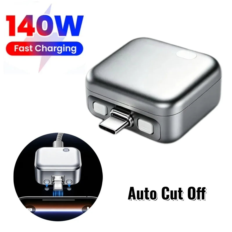 140W USB C Auto Disconnect Charger Adapter For Safe Overnight Charging Smart Auto Stop Charging Full Charge Self-Cut Zpaxo