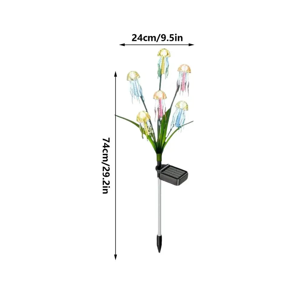Garden Solar Lights Jellyfish Design Waterproof Pathway Lighting