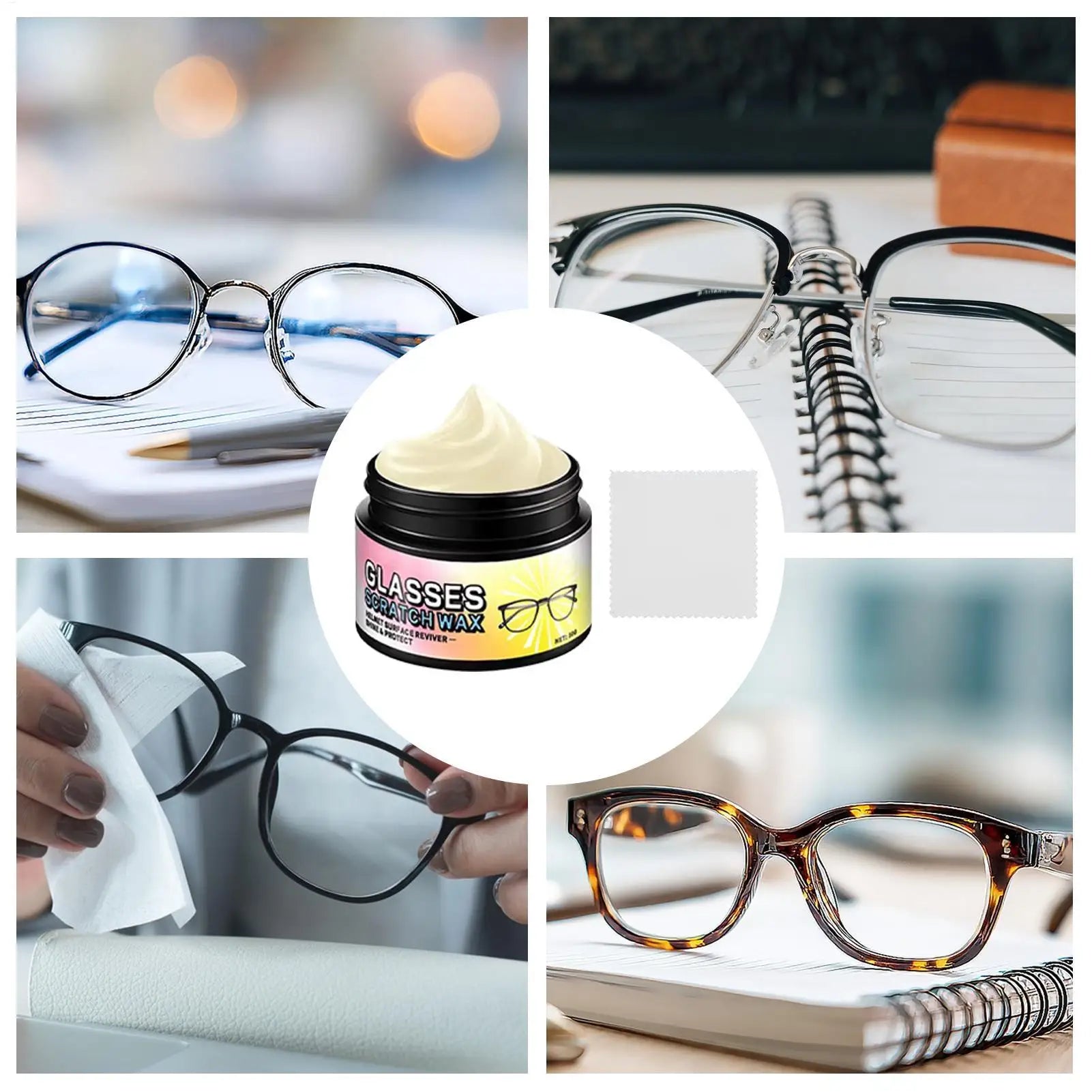 Eyeglass Scratch Remover Lens Repair Restoration Cleaning Metal Frame