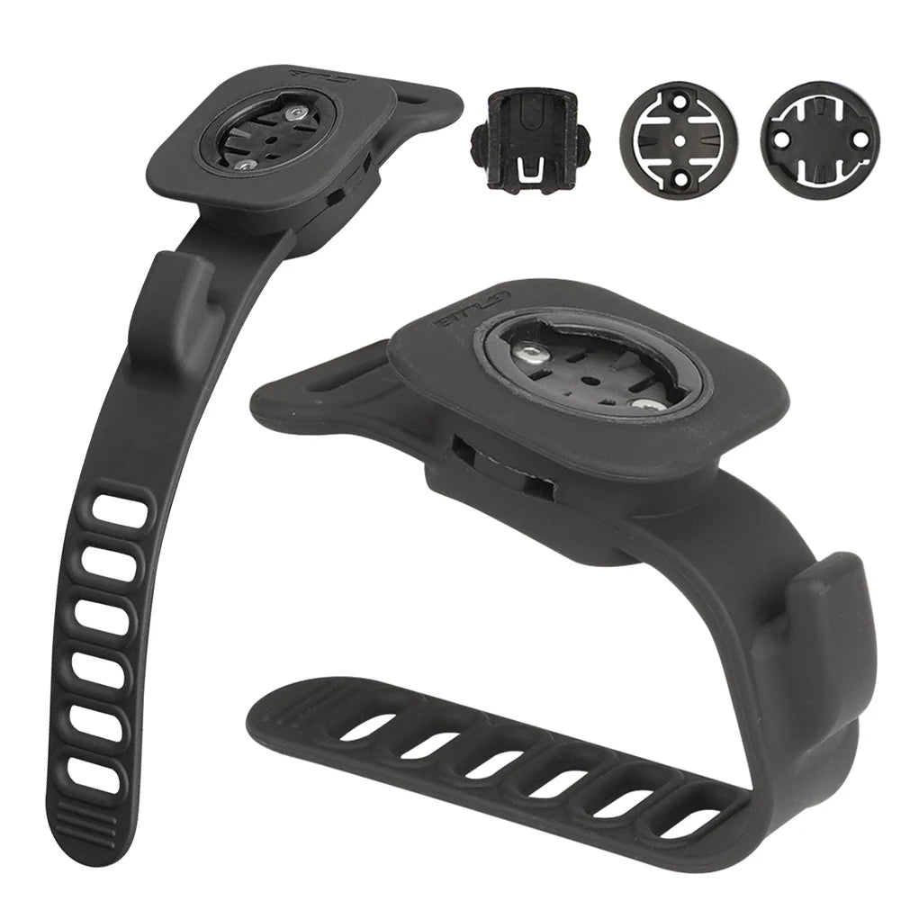 Silicone Bicycle Computer Mount Shockproof Handlebar Multi-function