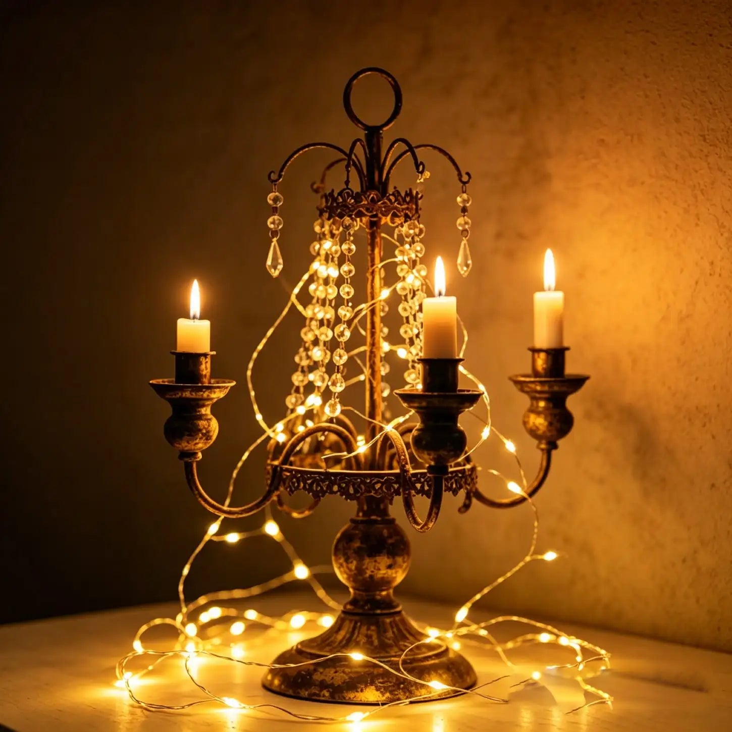 4-pack LED Timer Battery-powered Colored Lights 3-meter Copper Wire