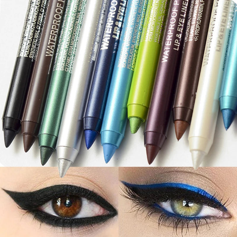 Matte Smooth Blue Black Eyeliner Pencils Waterproof Sweatproof Zpaxo