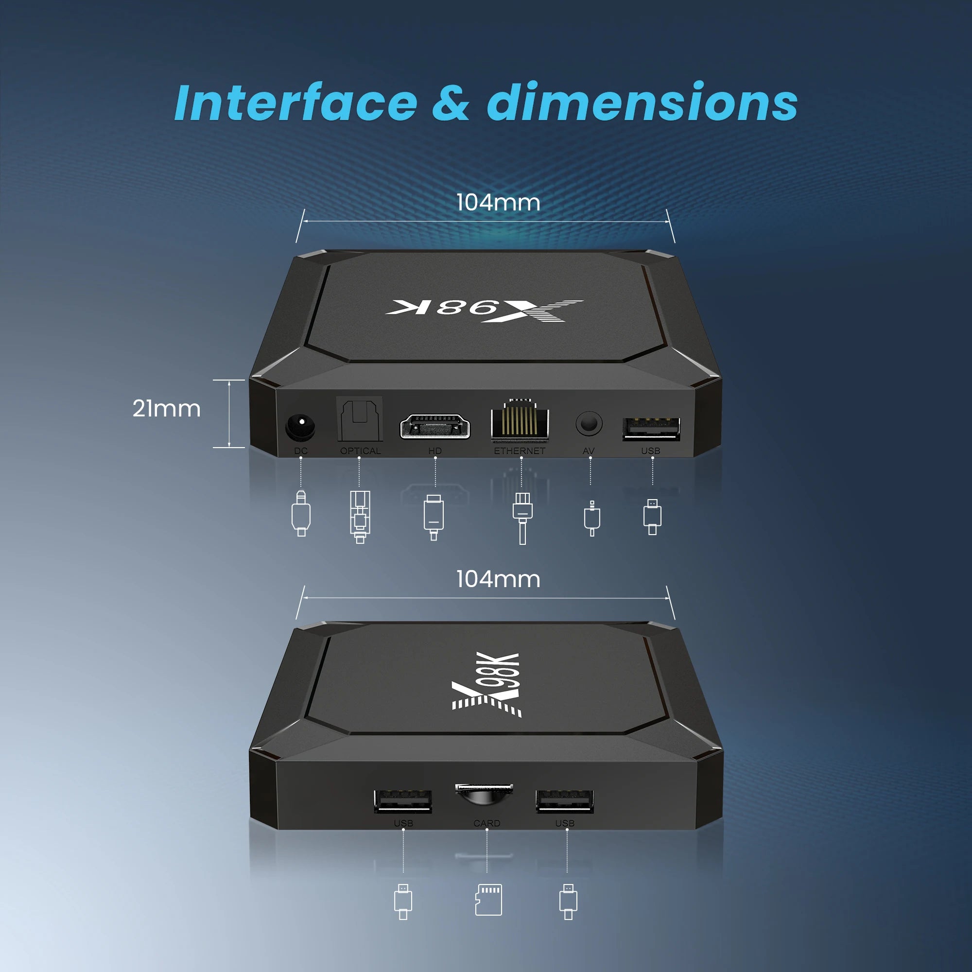 X98K TV Box Android13 RK3528 Quad-core USB BT AV1 3D Wifi6 4K HDR Zpaxo