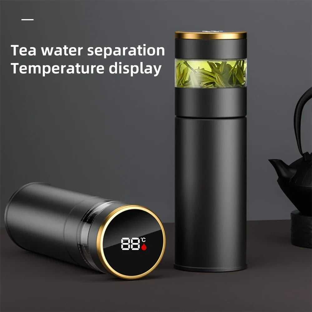 Portable LED Temperature Display Stainless Steel Thermoses Tea Vacuum
