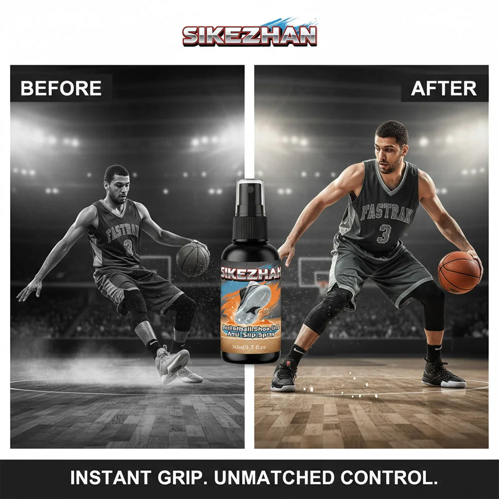 SIKEZHAN Basketball Shoe Grip Spray - Anti-Slip Traction Enhancer for Sneaker Soles - Instant Court Grip & Stop Sliding Zpaxo