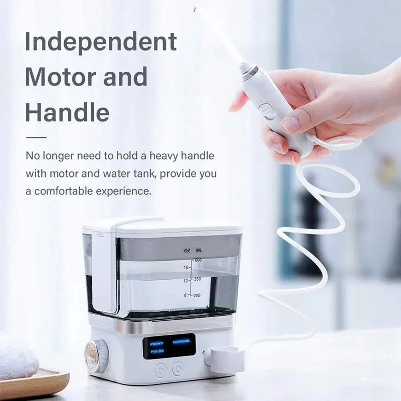 Handheld Water Flosser for Teeth Rechargeable Electric Dental Oral Irrigator 600ml Water Tank 4 Water Jet Teeth Cleaner Portable Zpaxo