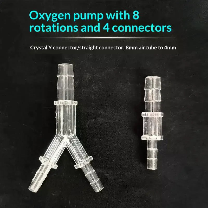 Y-shaped Reducing Fish Tank Aerator Pump Acrylic Adapter Transparent Zpaxo