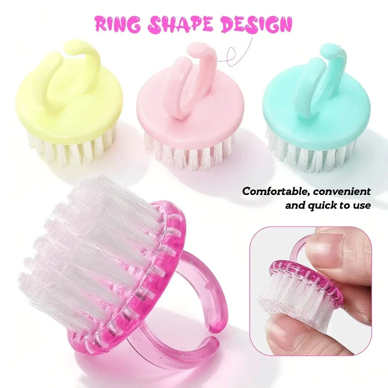 1- Plastic Nail Brushes Colorful Hand Scrubbing Cleaning Brush Dust