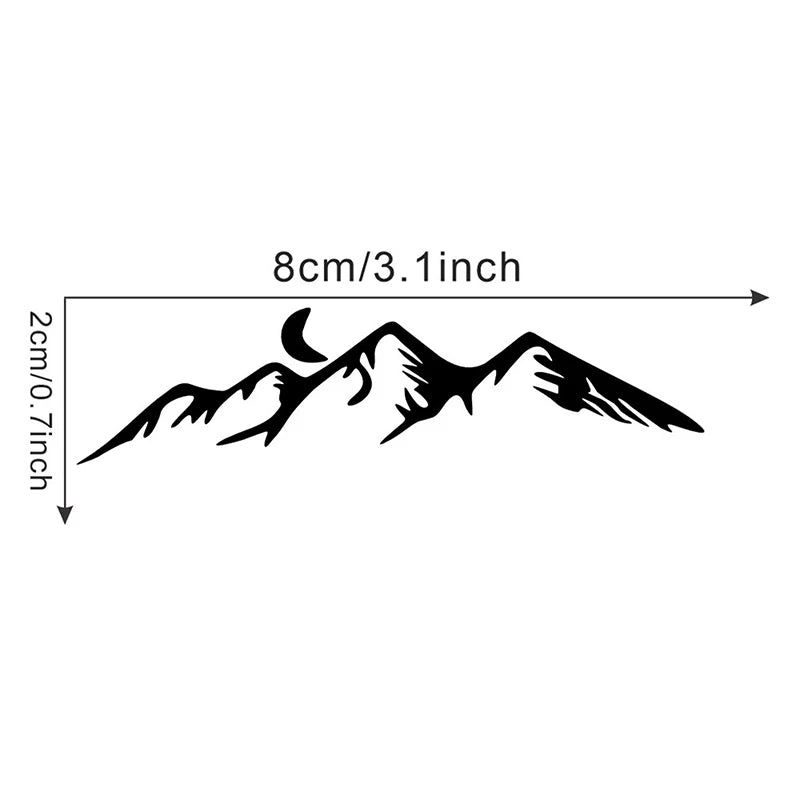 Mountain Moon PVC Stickers – Car, Laptop, Helmet & Phone Decals